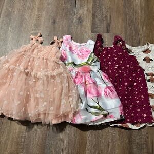 Floral and Tulle Kids Dress Set bundles